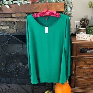 The Limited Green long sleeve blouse. Size L